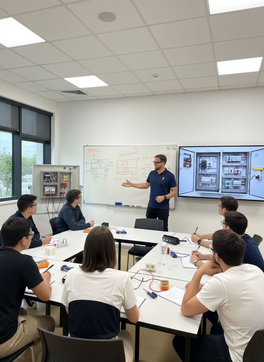 Mehdi Benaissi, formateur certifié, animant une session de formation habilitation électrique